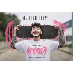 Camiseta Stay Strong Stay Antifascist Blanca - FREELIFE