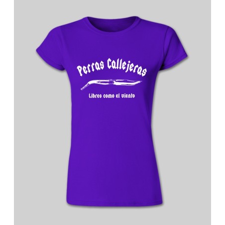 Camiseta morada Perras Callejeras - PERROS CALLEJEROS