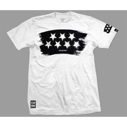 CAMISETA BLANCA ESTRELLAS INVERTIDAS BLACK FLAG - SLUM WEAR