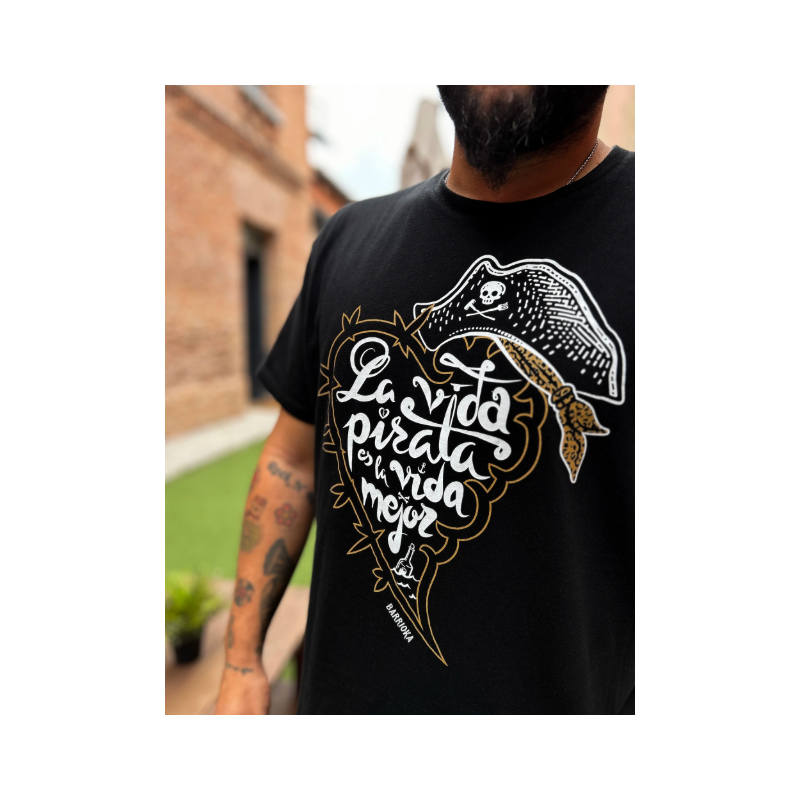 Camiseta vida pirata unisex - BARRIOKA
