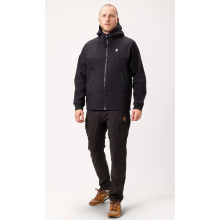 Full Face Softshell Jacket “Struggle” Black - PgWear