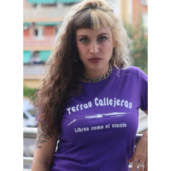 Camiseta Mujer Perras Callejera Morada