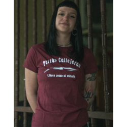Camiseta Mujer Perras Callejeras Burdeos
