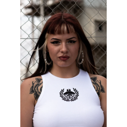 CROP TOP WHITE SC- SINNERS