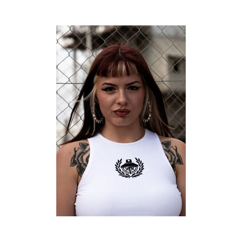 CROP TOP WHITE SC- SINNERS