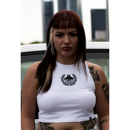 CROP TOP WHITE SC- SINNERS
