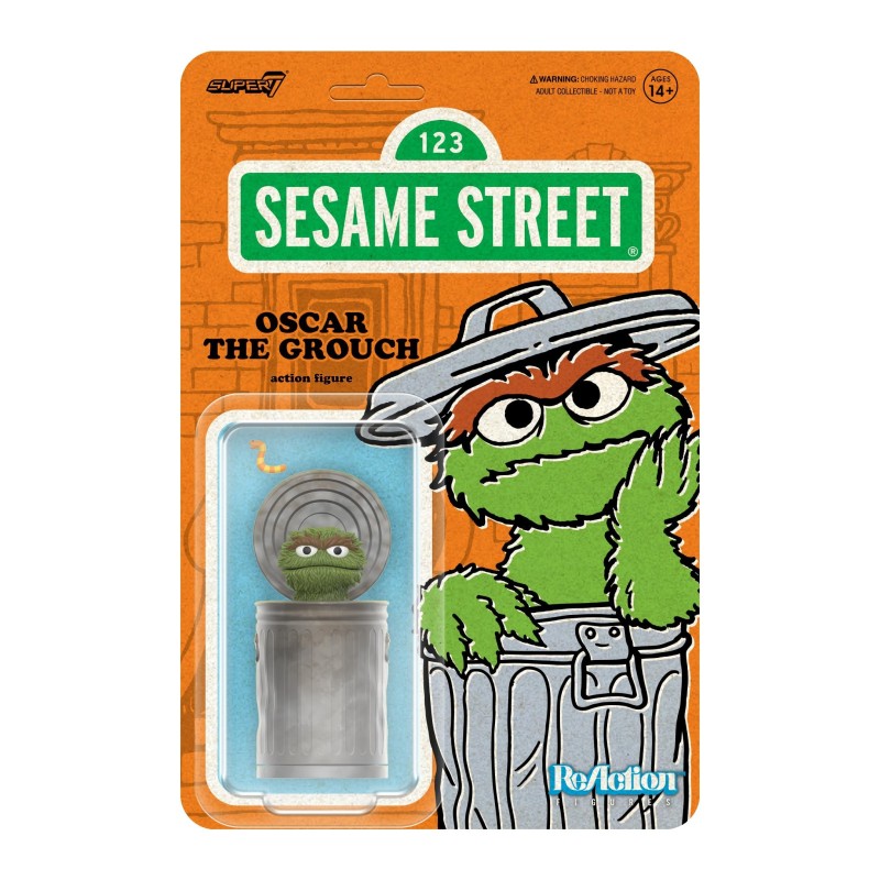 Sesame Street ReAction Figures Wave 02  Oscar The Grouch - Super7