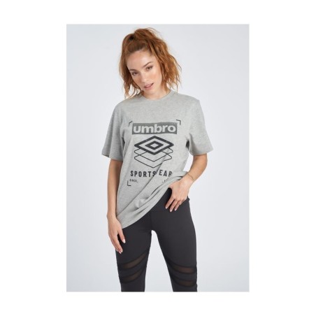 CAMISETA UMBRO STACKED FRAME GRAPHIC TEE GREY MARL